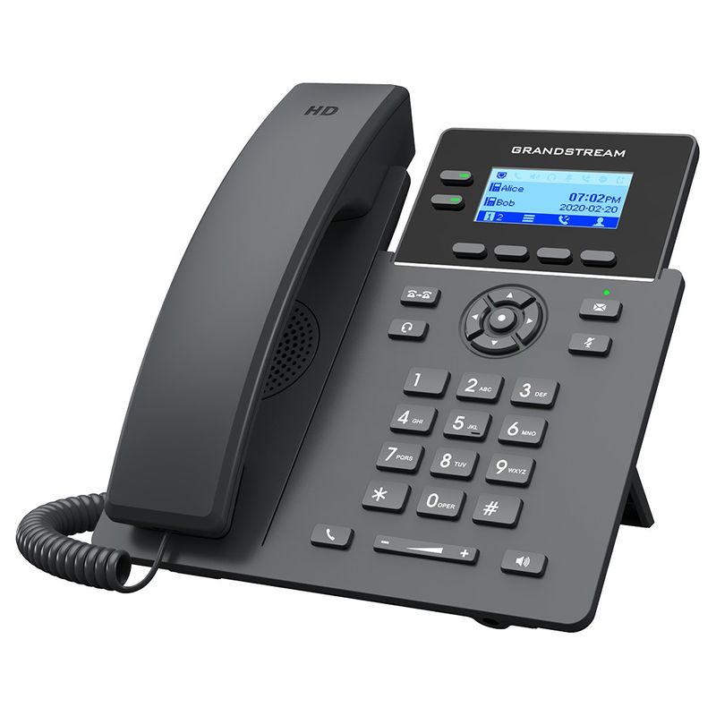 Telefon VoIP Grandstream GRP2602G, 2 Linii, 4 Conturi SIP, Ecran LCD 2.4 inch, PoE, 2 Porturi Gigabit