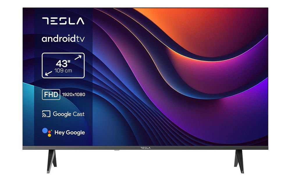 Televizor LED Full HD Tesla FHDDVB-T/T2/C/S/S2, diagonala 43 inch, unghi vizualizare 170 grade, 2x USB, 3x HDMI, Google Assistant