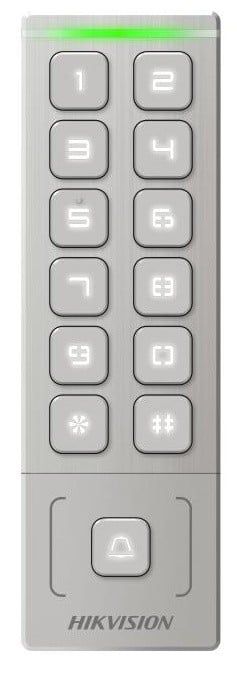 Terminal control acces Hikvision, card M1, PIN, exterior IP65, 1000 utilizatori, DS-K1T809MX