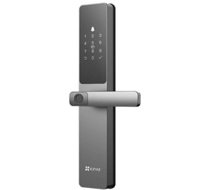 Incuietoare smart cu amprenta Ezviz DL05, cu aplicatie mobila, control vocal, Bluetooth, Wi-Fi, IP65, CS-DL05 (WBCP/M)