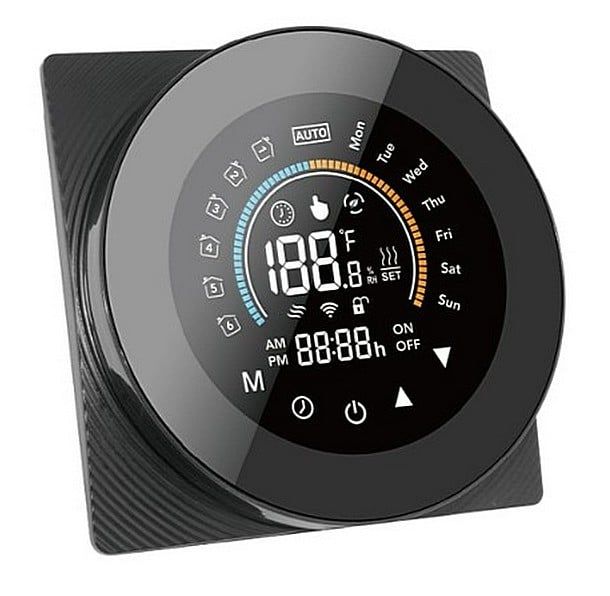 Termostat inteligent WiFi SmartWise Color, compatibil cu aplicatia eWeLink, tip C (Contact Uscat) ecran tactil LCD color, SMW-TER-CB-COL