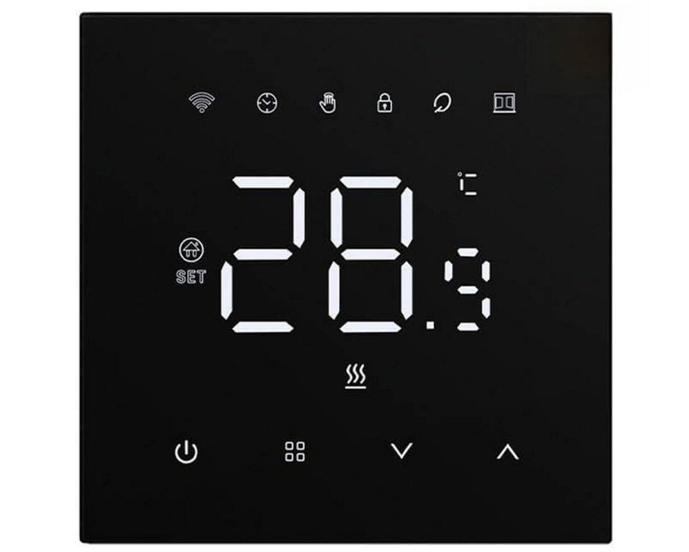 Termostat inteligent Avatto WT410-16A-B, Wi-Fi, aplicatie mobila Tuya, control vocal, ecran tactil, 16A