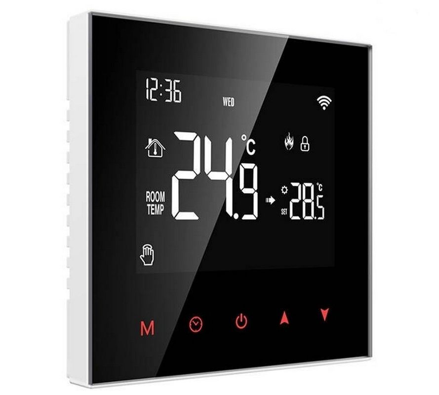 Termostat smart, Wireless Zigbee, TUYA, Display LCD, touch, control vocal, Avatto, ZWT100-WH-3A
