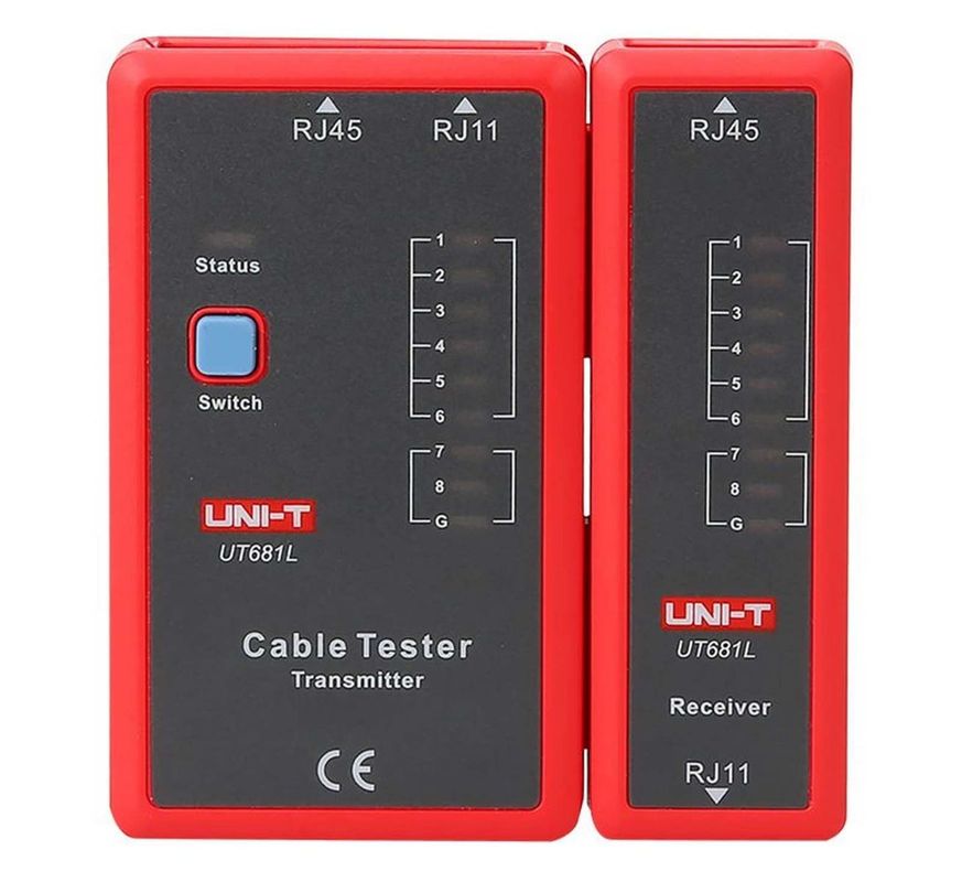 Tester cabluri Uni-T MIE0346, LED, detectie scurtcircuit, alimentare baterie 9V