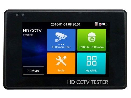 Tester CCTV, pana la 4K, display LCD, suporta camere HDTVI, HDCVI, AHD, CVBS, IP, baterie incorporata 2400mA, Safer SF-TESTER-ARM-5N1-4K