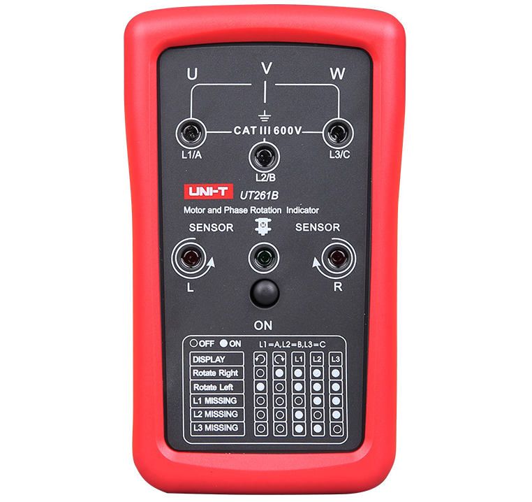 Tester succesiune faze si sens rotatie motor UNI-T UT261B