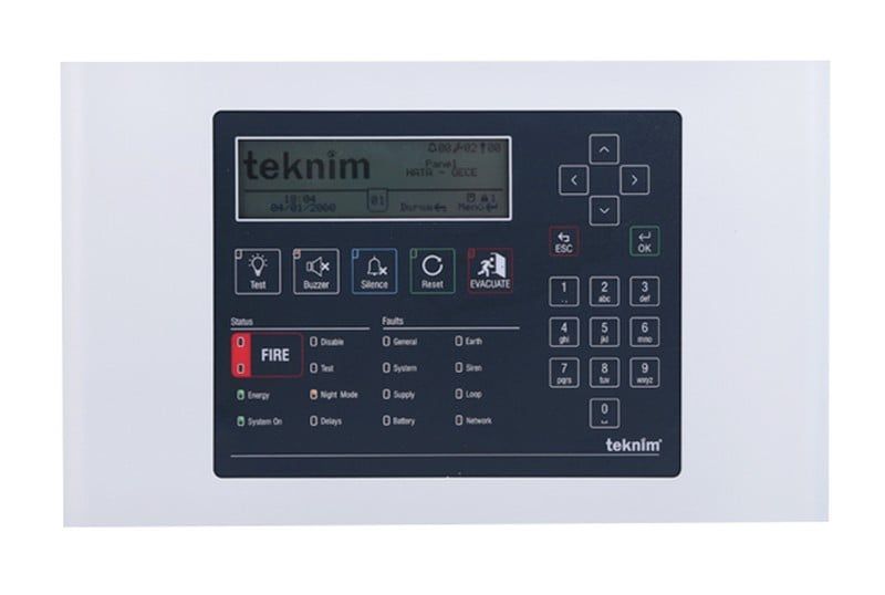 Repetor centrale adresabile, ecran LCD, Teknim TFP-1240
