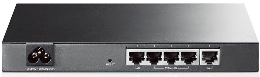 Router Broadband Load Balance, 5 porturi, 1x WAN, 1x LAN, 3x WAN/LAN configurabil, 100Mbps, cu management, Tp-Link TL-R470T+