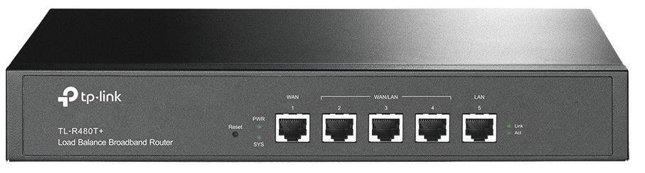 Router Broadband Load Balance, Tp-Link TL-R480T+, 1x WAN, 1x LAN, 3x WAN/LAN configurabile, 10/100Mbps