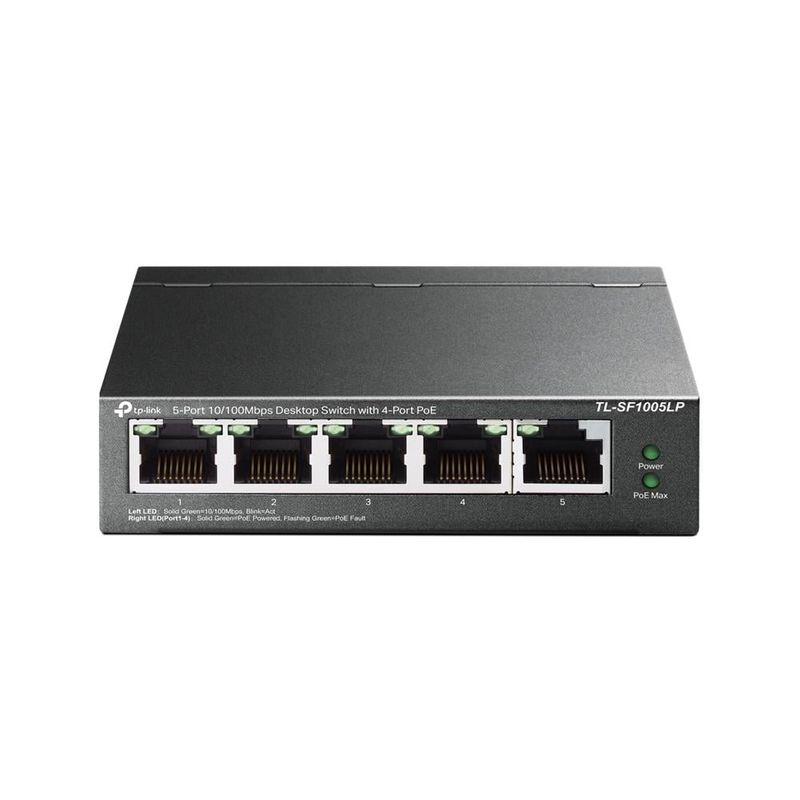 Switch 4 porturi PoE, 10/100Mbps, 41W, Tp-Link, TL-SF1005LP