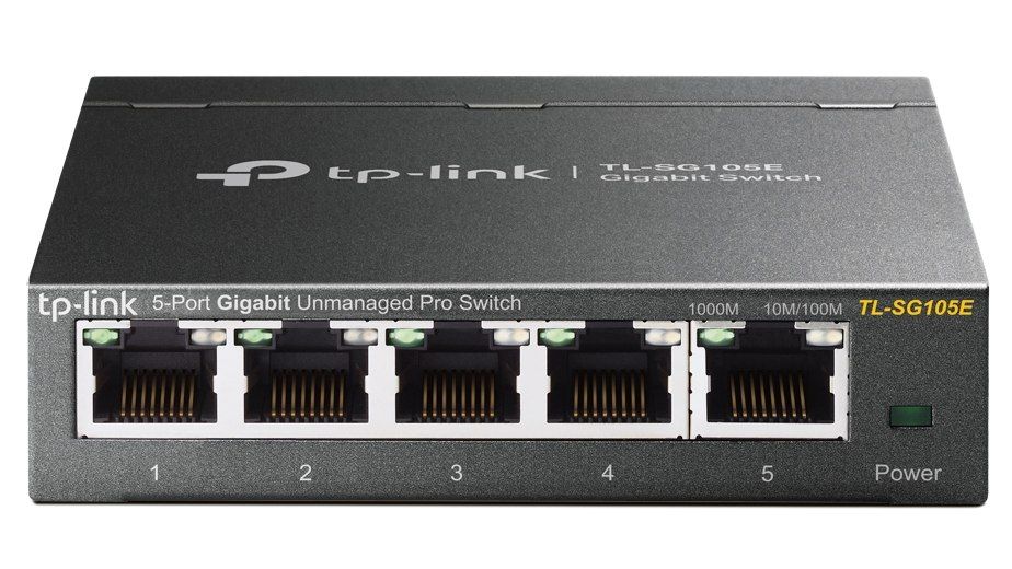 Switch 5 Porturi Gigabit TP-Link TL-SG105E, Plug and Play, carcasa metal
