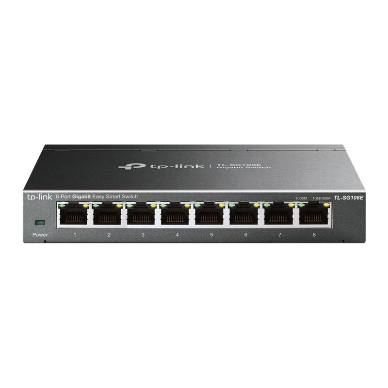 Switch 8 Porturi Gigabit Tp-Link TL-SG108E, Plug and Play, carcasa metal