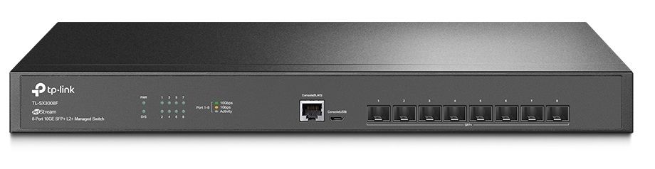 Switch cu management L2 cu 8 porturi SFP TP-Link TL-SX3008F