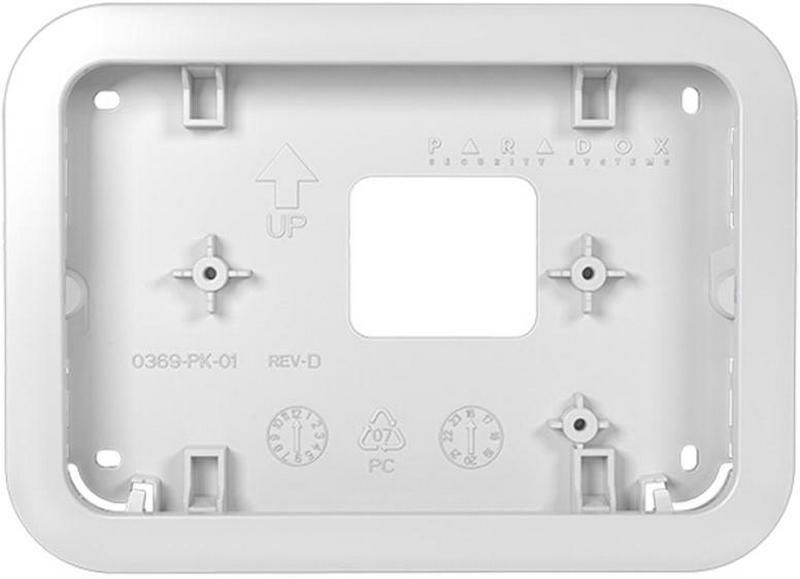 Suport pentru tastatura cu touch screen Paradox TM50, Pentru montaj ingropat, rama alba, TM50WB
