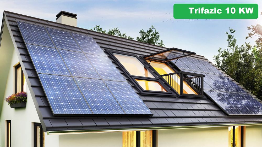 Sistem complet fotovoltaic, 9.9KW ON-GRID, 22 panouri Longi, Invertor GroWatt 10 KW