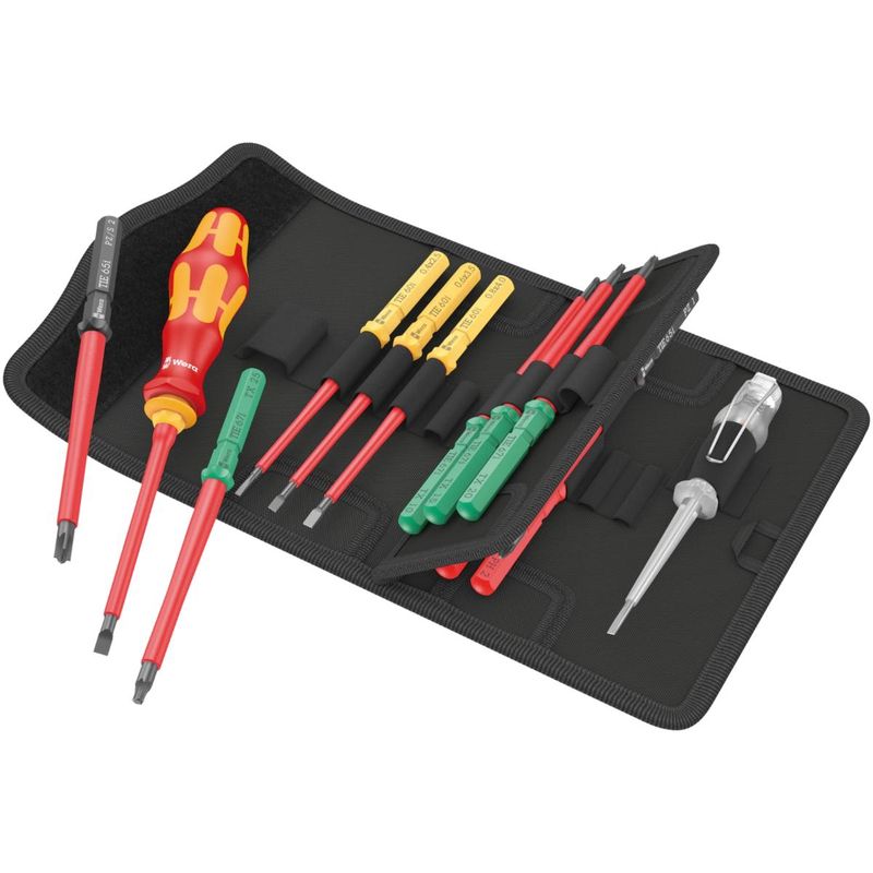 Trusa 16 surubelnite izolate VDE 9135 Wera Kraftform Kompakt Tool Finder,  IEC 60900 1000V, 5006607001