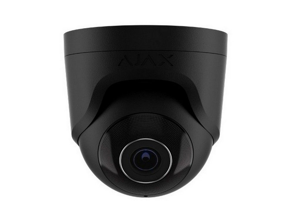 Camera supraveghere turret IP Ajax TurretCam(B)-64924, 5MP, 2.8mm, IR 35m, recunoastere AI, microfon, slot microSD, accelerometru, PoE, IP65, negru