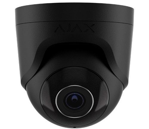 Camera supraveghere turret IP Ajax TurretCam(B)-64928, 8MP, lentila 2.8mm, IR 35m, Microfon, PoE, IP65, neagra