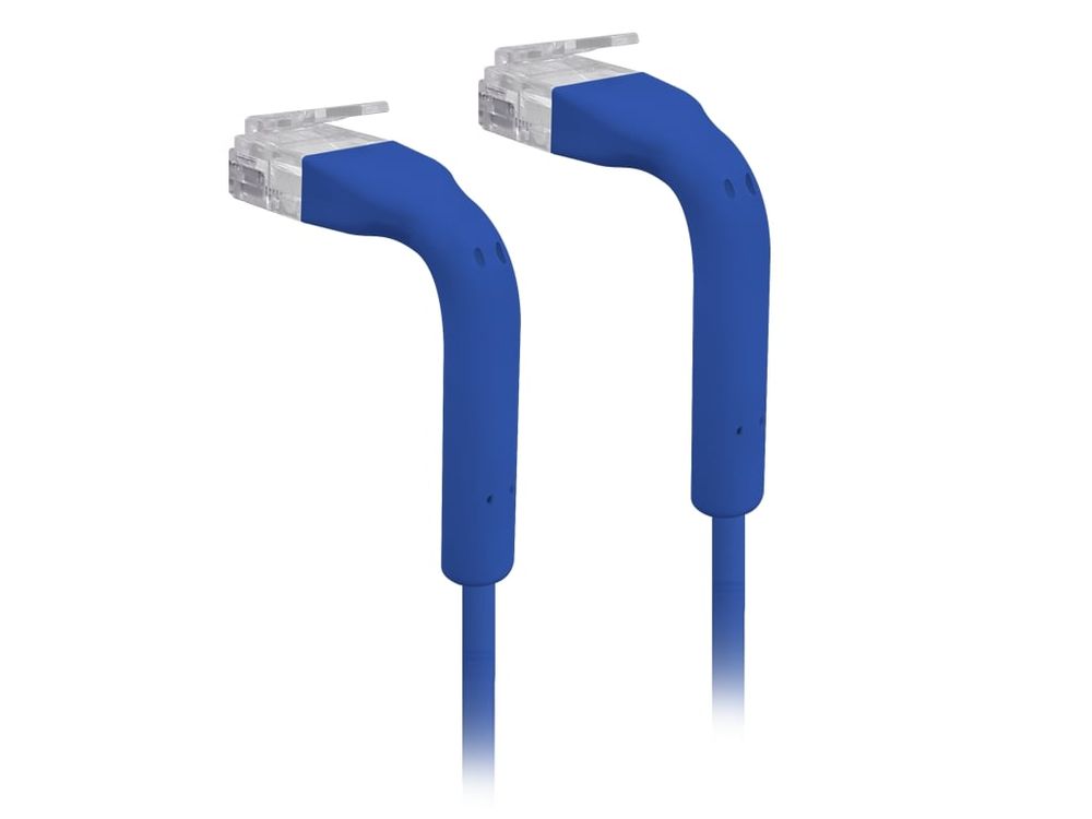Patch cord CAT6, 0.3m, diametru 3mm, 2x RJ45, Albastru, Ubiquiti U-CABLE-PATCH-0.3M-RJ45-BL