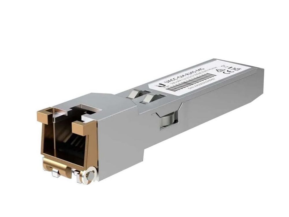 Modul SFP+ la RJ45, Ubiquiti, Singlemode, 10G, suport Multi-Gigabit, cupru, distanta 100m, UACC-CM-RJ45-MG