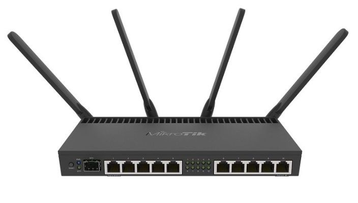 Router wireless dualband Gigabit 10 porturi + 1 SFP MikroTik RB4011IGS+5HACQ2HND-IN