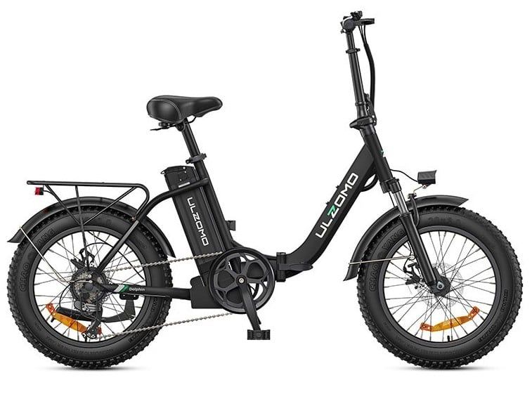 Bicicleta electrica pliabila Ulzomo ULZDPH20-BK, autonomie 89km, 350W, 36V 13Ah, 7 trepte viteza max. 25km/h, LDC, negru, anvelope 20 inch
