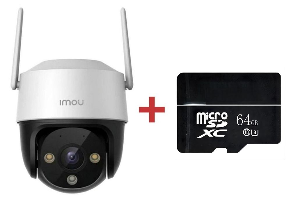 Kit camera Imou Cruiser SE+, Wi-Fi 2.4GHz, 5MP Full Color si card micro SD 64GB cadou, IPC-K7CP-5H1WE+MICROSD64-IMOU