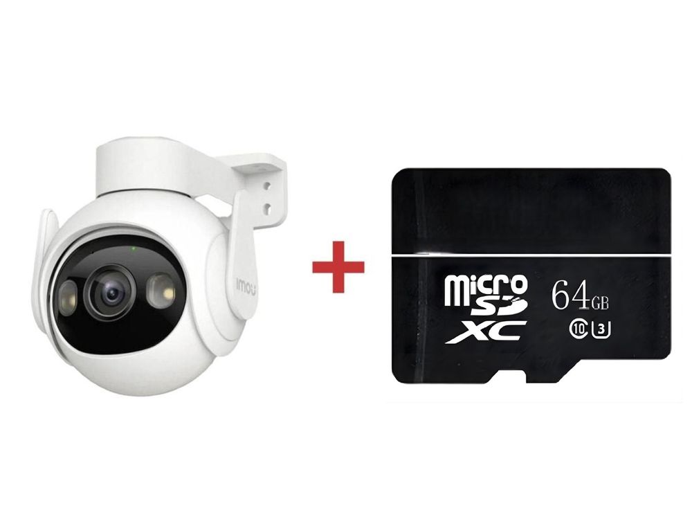 Kit camera Imou Cruiser 2, Wi-Fi, 8MP 4K, 3.6mm si card micro SD 64GB cadou, IPC-S7EP-8Q0WEH+MICROSD64-IMOU