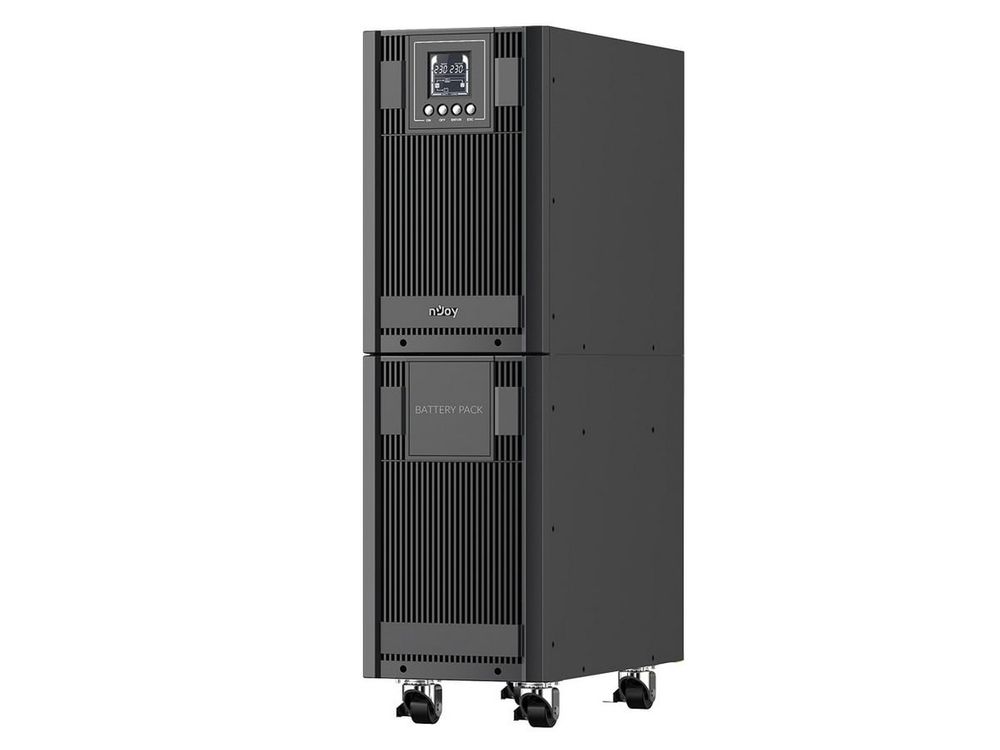 UPS monofazat Njoy UPCMTOP960HASCG01B, unda sinusoidala pura, 5.4KW, eficienta 96% Eco mode, LCD, USB