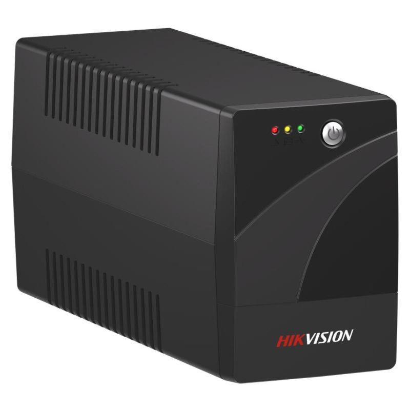 UPS backup Hikvision DS-UPS600-R, 600VA/360W, AVR, 2xSchuko, protectie supratensiune, baterie 12V/7Ah