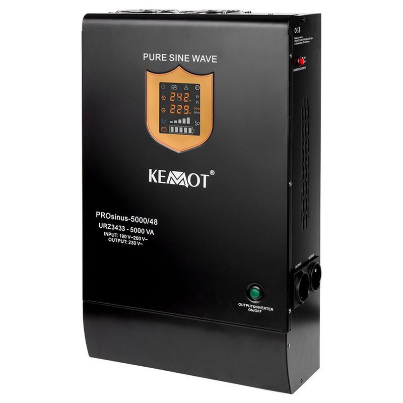 UPS pentru centrale termice, SINUS PUR, 5000VA, 3500W, 48V, KEMOT, URZ3433