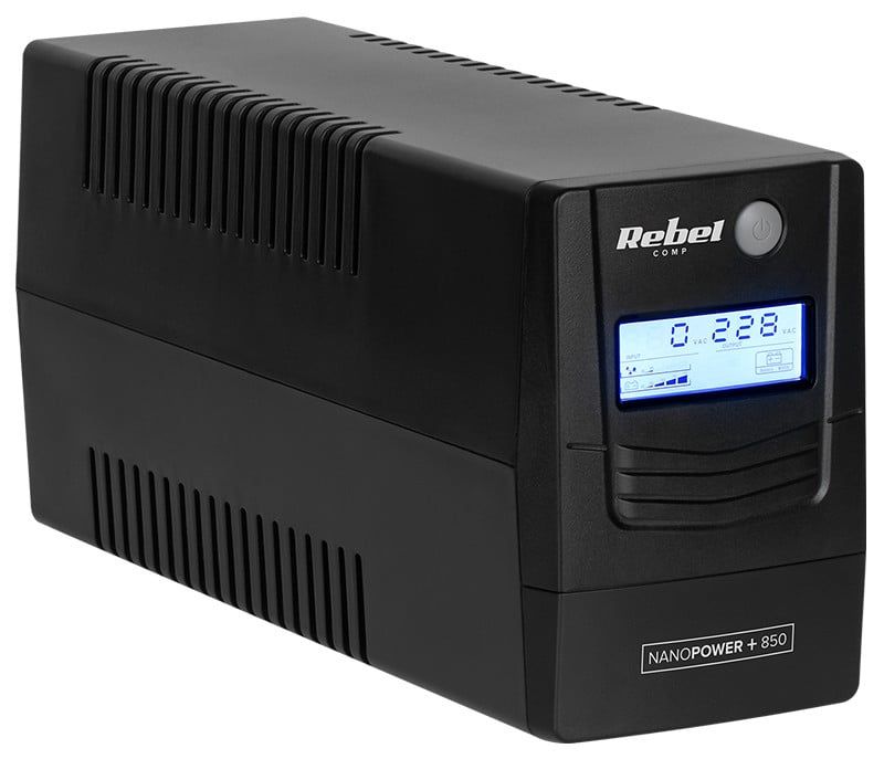 UPS pentru supraveghere video NANOPOWER, 850VA, 480W, USB, Rebel RB-4024