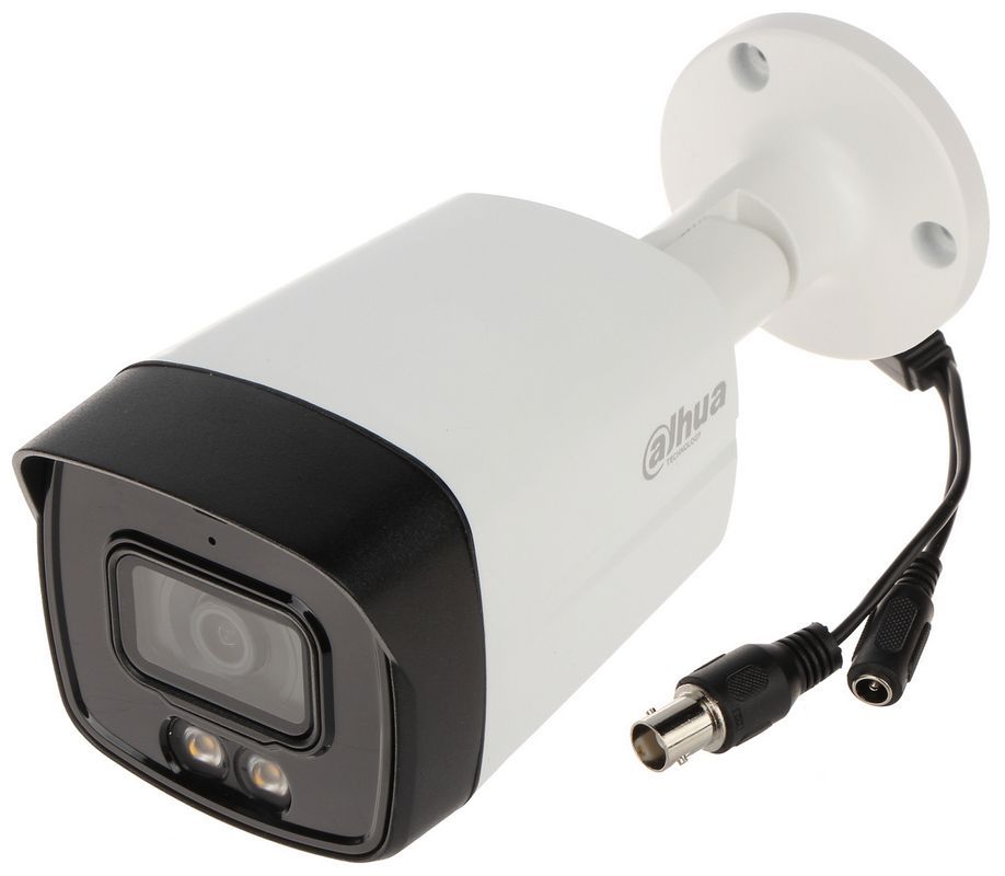 Camera Dahua de exterior, 2MP, Full Color Starlight, LED 40m, lentila 2.8mm, microfon, HAC-HFW1239TLM-A-LED-2.8