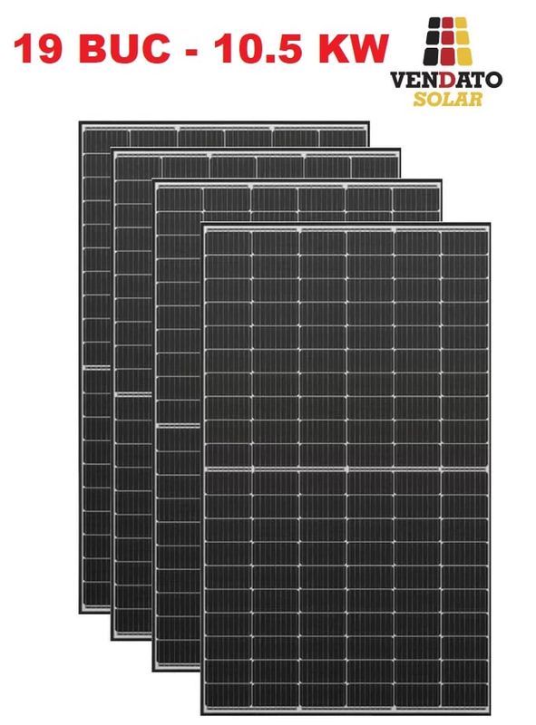 Pachet 19 bucati (10,5 KW) panou fotovoltaic Vendato Solar 550W VDS-S144/M10H_550W