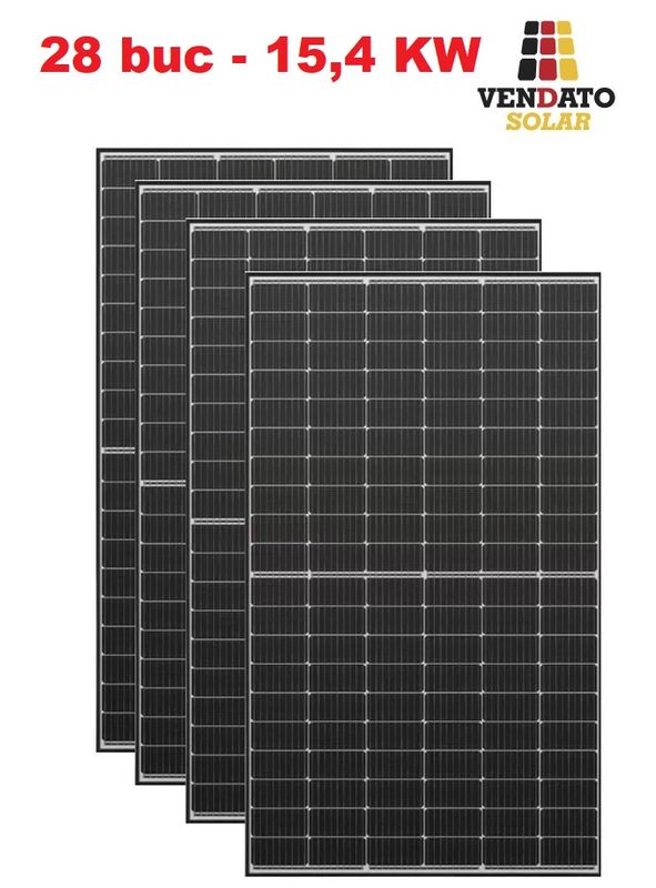 Pachet 28 bucati (15,4 KW) panou fotovoltaic Vendato Solar 550W VDS-S144/M10H_550W