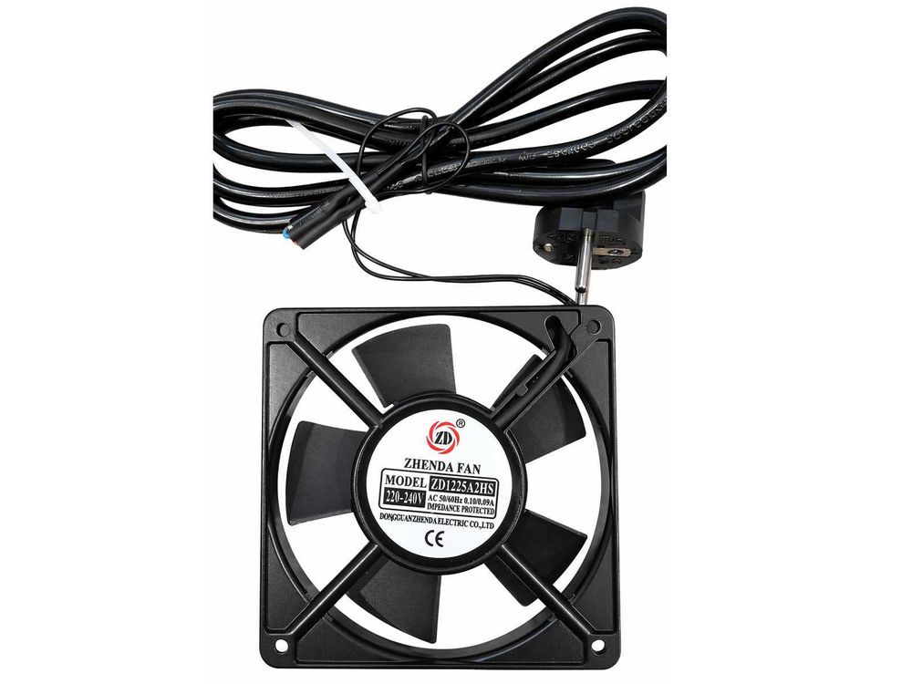 Ventilator pentru rack 19 inch, 120mm, 220V, culoare neagra, Braun Group ZLFJ