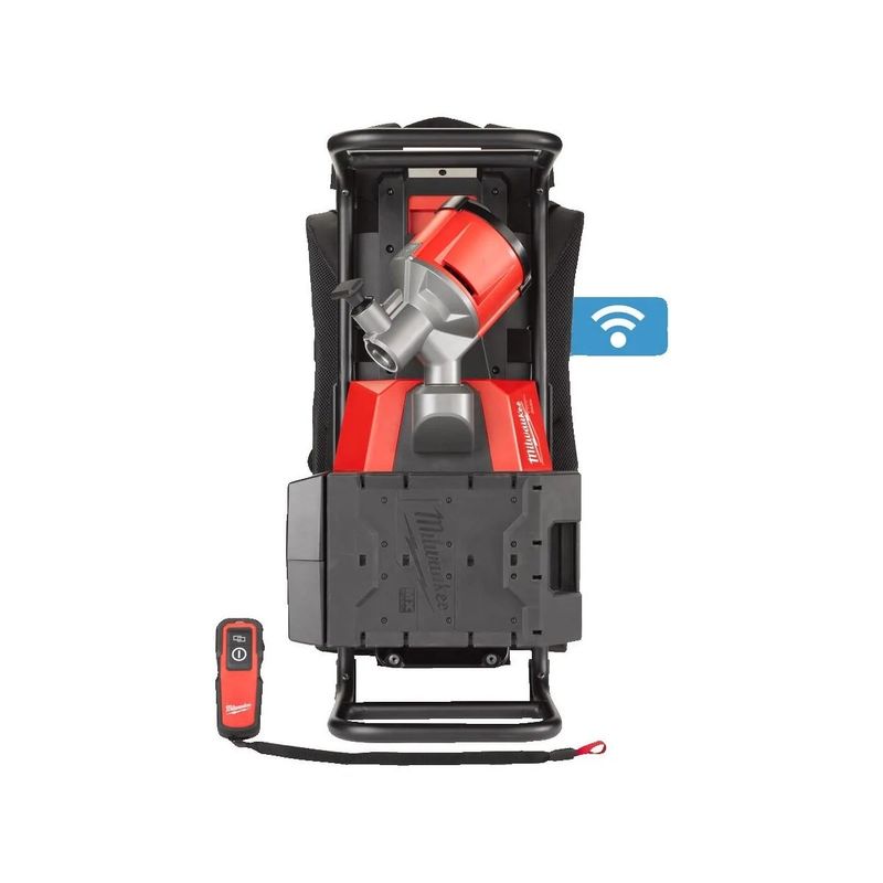 Vibrator beton cu rucsac Milwaukee MXF CVBPKIT-602 FUEL, 2x acumulatori 6Ah, incarcator, telecomanda, tehnologie One Key, 4933479593