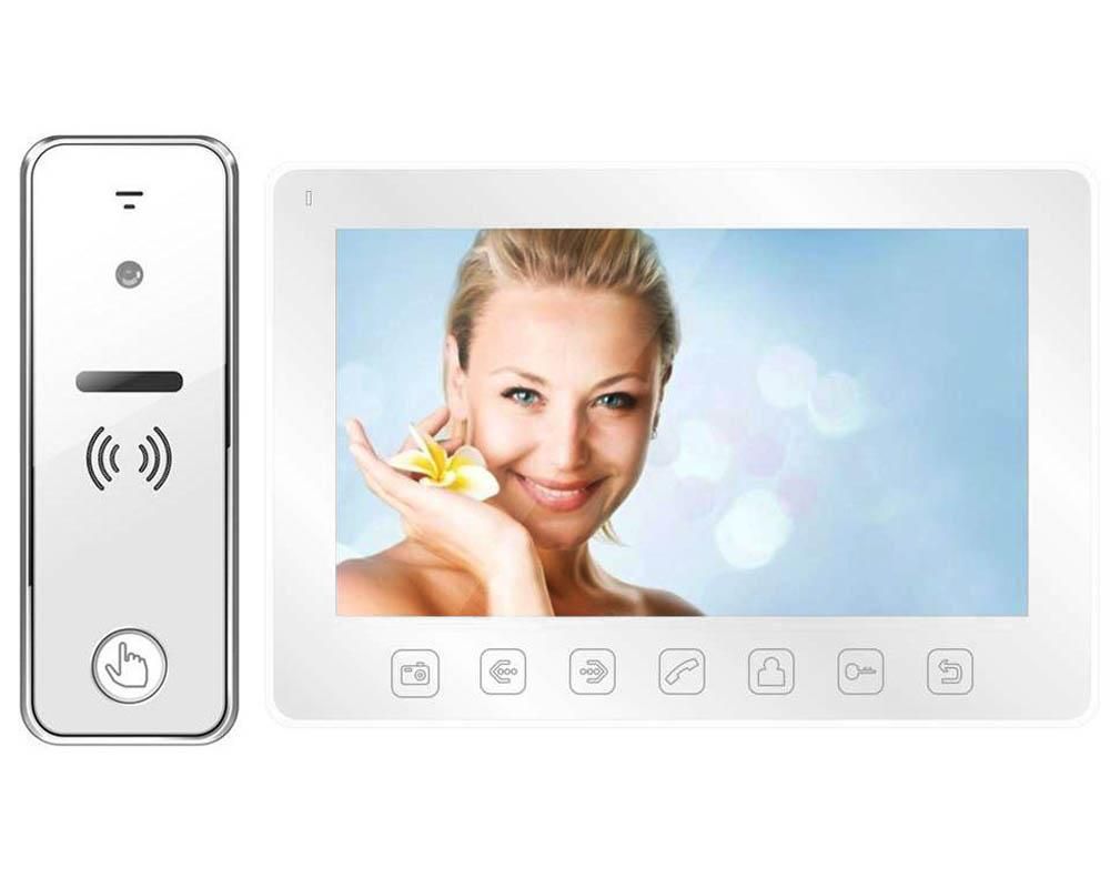 Videointerfon 7" pentru o familie, 4 fire, stocare pe card SD