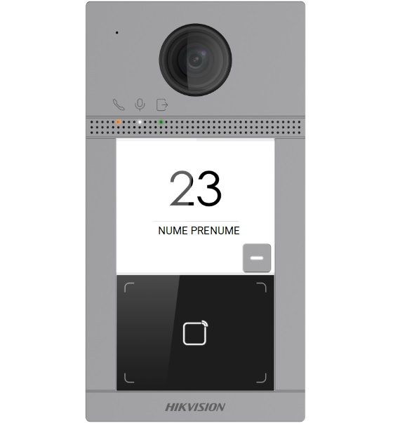 Videointerfon FULL HD, 1 familie, control acces, Wireless, montaj ingropat, Hikvision DS-KV8113-WME1/FLUSH