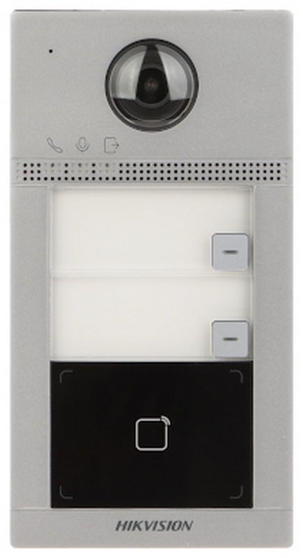 Post de exterior Videointerfon IP, Hikvision, FullHD, Wi-Fi, 2 familii, aparent, DS-KV8213-WME1(B)/SURFACE