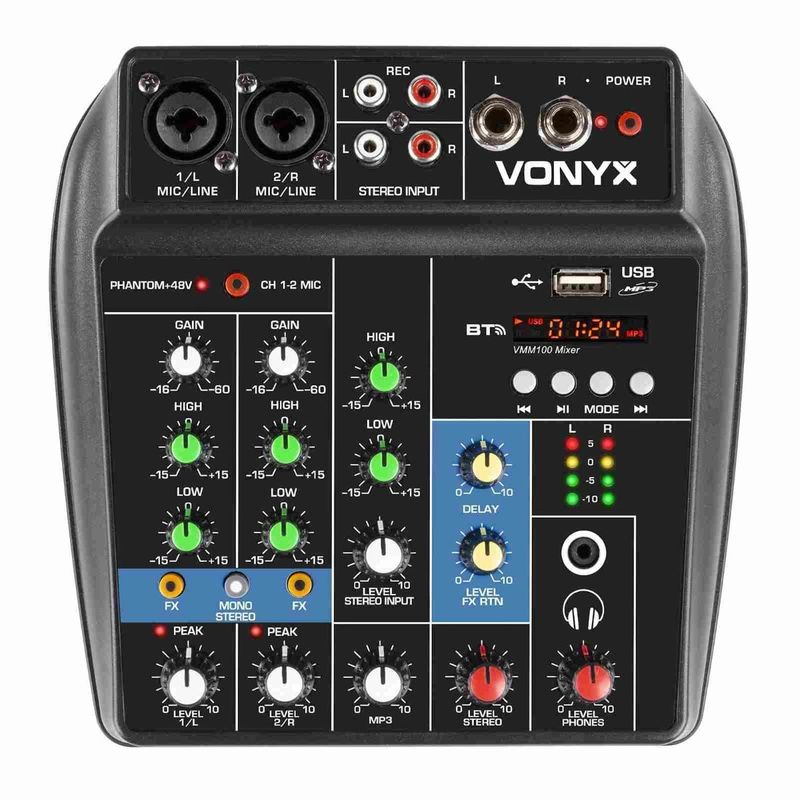 Mixer audio 3 canale, usb, bluetooth, Vonyx, VMM100