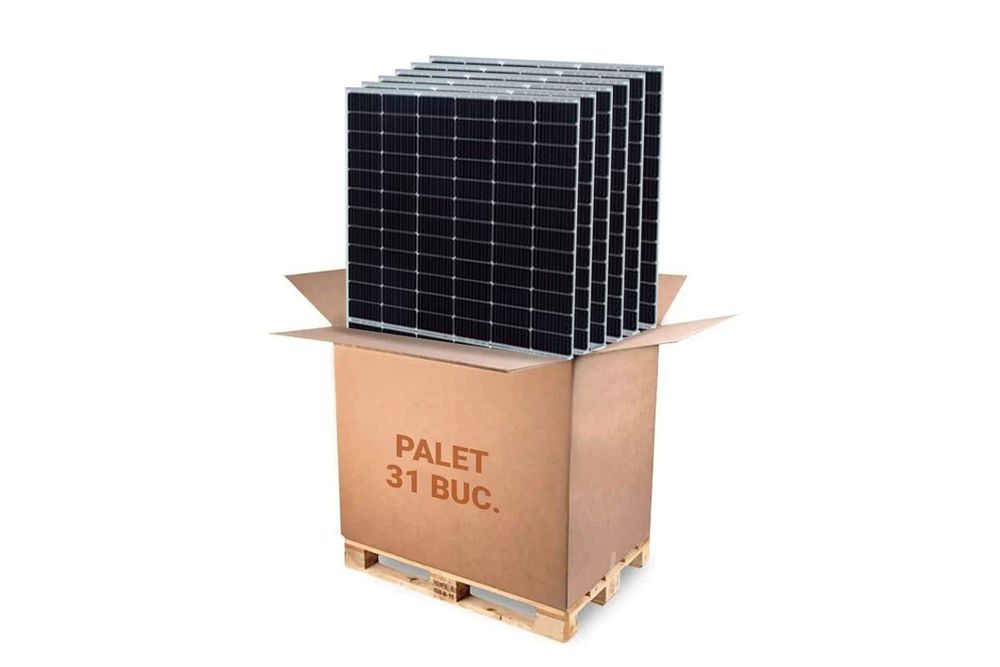 Palet 31 panouri fotovoltaice monocristaline, 550W, 150 celule, IP68, Vendato Solar 31XVDS545W