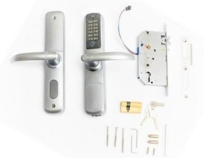 Yala electromagnetica cu maner acces cod sau cartela si cheie, dreapta, DLA-5500-PW-R