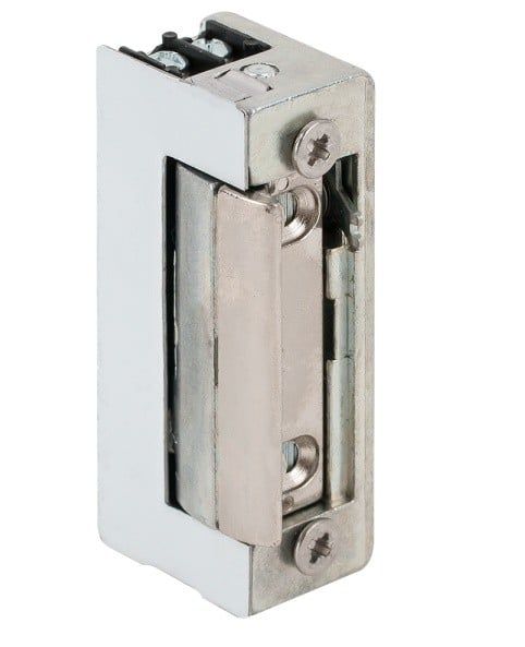 Yala electromagnetica reversibila DORCAS DORCAS-54AaDF, ajustabila, 8-12 Vcc, incastrabila, memorie mecanica, buton deblocare