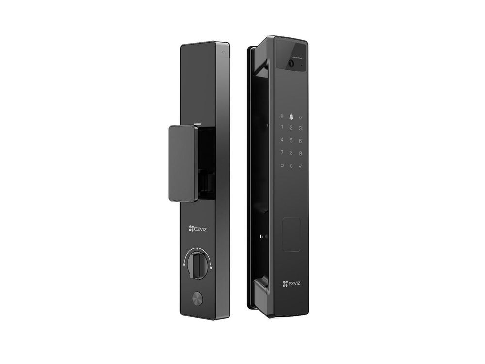 Yala inteligenta EZVIZ Y3000FVP Plus, Wi-Fi, recunoastere faciala, ecran interior 4 inch, alarma, control aplicatie, CS-Y3000FVP Plus
