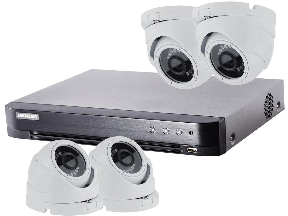 Kit de supraveghere 4 camere interior, 3 Megapixeli, cu DVR Hikvision