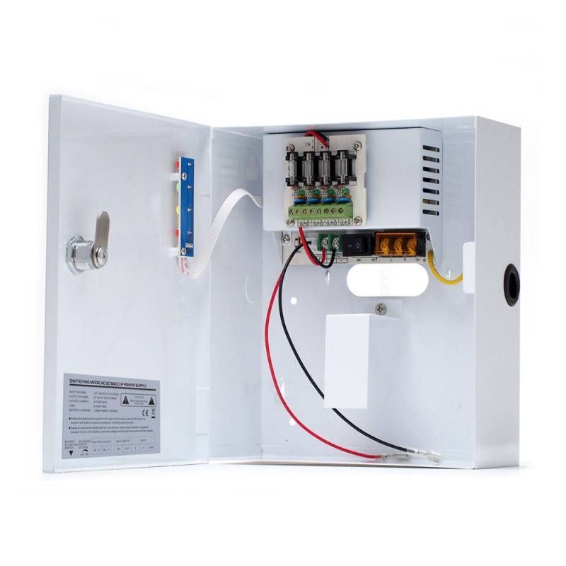 Sursa alimentare cu backup 12-14V/5A, 4 iesiri, ZTS1205-09F