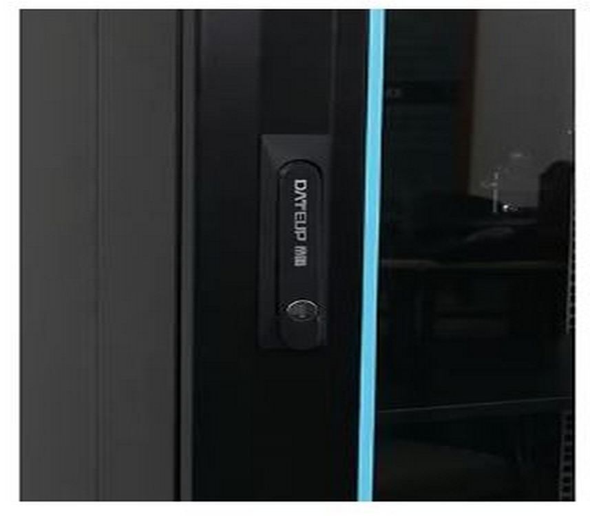 Rack 42U, 600×800, montare pe podea, neasamblat, negru, usa din