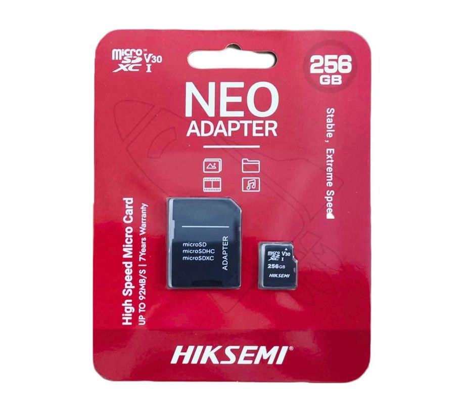 Card de memorie Micro SD Hikvision, 256GB, clasa de viteza 10