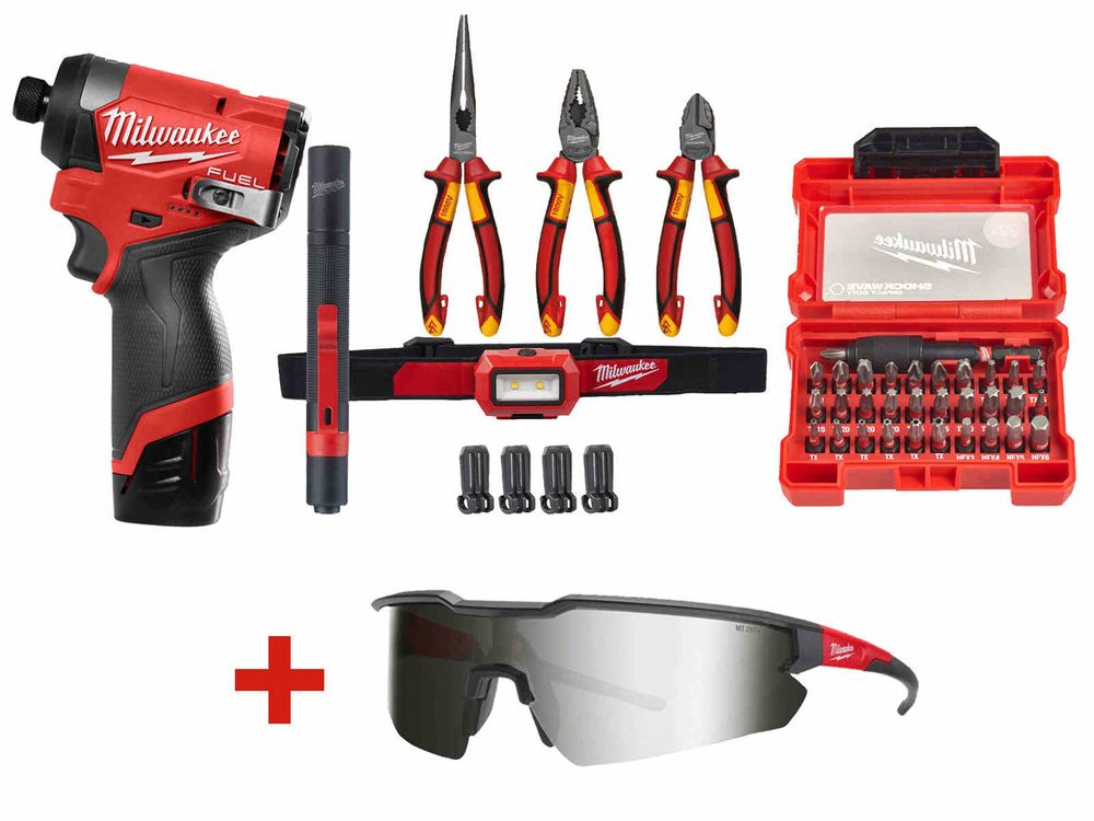 PROMO: Kit masina de insurubat cu impact HEX M12 FUEL Milwaukee